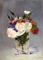 Manet, Edouard - Flowers In A Crystal Vase